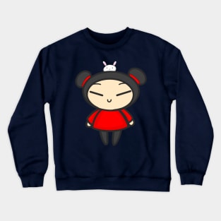 Pucca with a Bunny Crewneck Sweatshirt